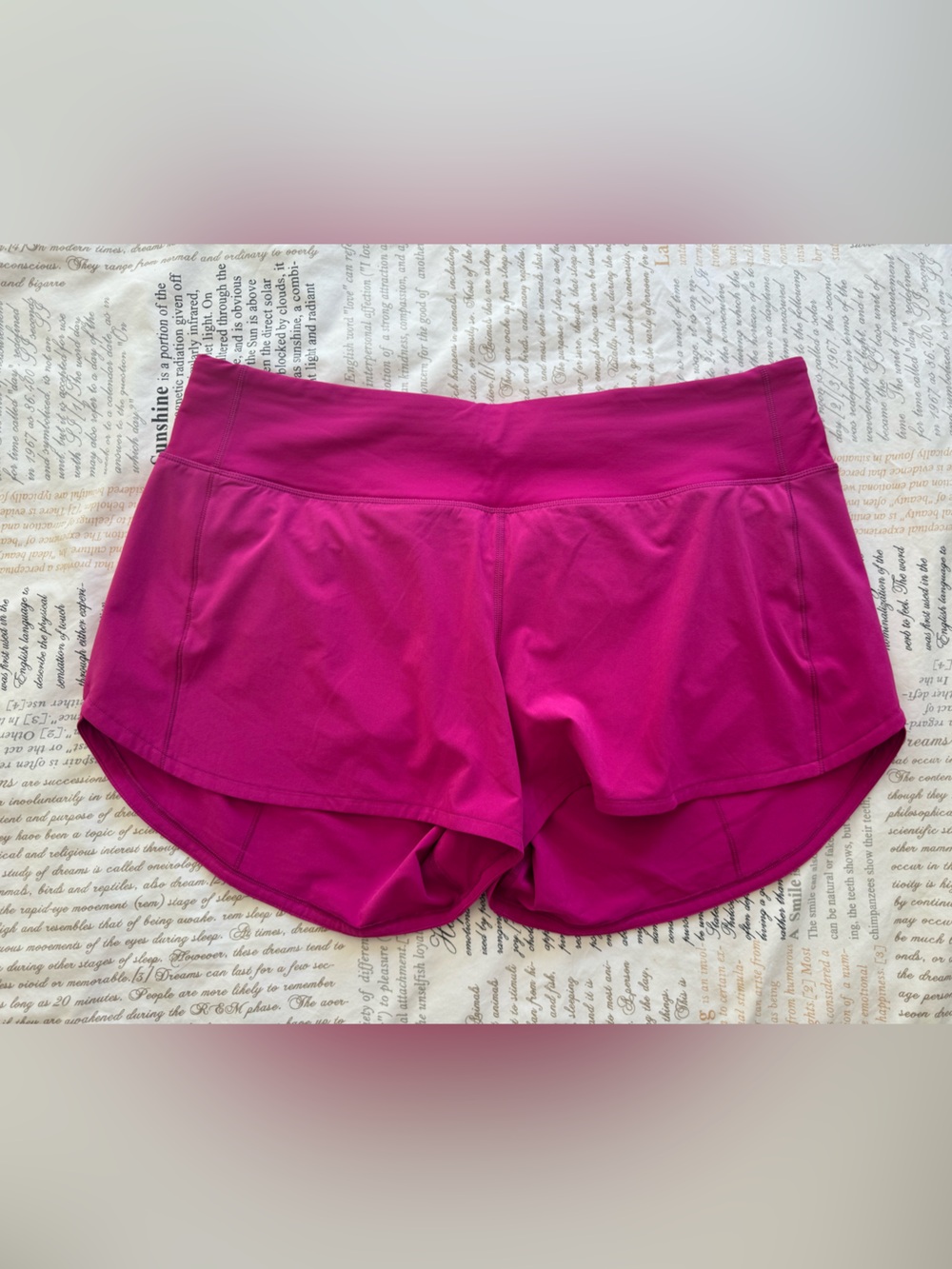 lululemon athletica speed up short long 4” size 12